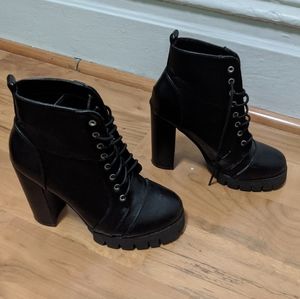 Heeled chunky booties